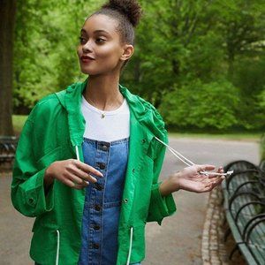 UO Nylon Drawstring Anorak Jacket